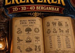 Buku Mimpi Erek Erek 2D 3D 4D bergambar dengan simbol mimpi dan buku ramalan kuno